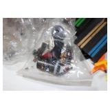 Bin of Slot Car AFX Track and accessories Lap Counter, Controllers