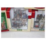 Lemax Christmas Village Music Store Hidden Pines Cabin Porcelain Lighted House  Tinkertown Toy Factory and more