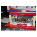 Christmas Dept 56 Lemax KJOY Radio, Loading the Sleigh, Photo With Santa, Animated Tree Lot, Ice Skating Plaza +