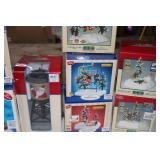 10 Piece Lemax Christmas Buildings Dog Show Pageant, Santa Water Tower, Snowball Fight Merry Go Round, Santa Hammock