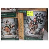 2 Bins North Pole Woods Christmas Town Meeting Hall Reindeer Care & Repair, Rudolph