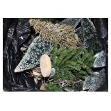 Mystery Lot of Dept 56 & Bag of Trees Stop Sign, cars Chain LInk Fence