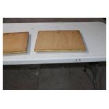 2 Victorian Era Paintings on Silk with Gilded Bubble Glass Frame