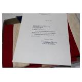 Flag Flown over United States Capitol with Document to Hubert Humphrey