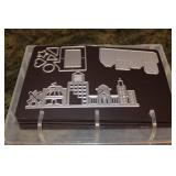 3 Books of of Metal die cut patterns with Building themes