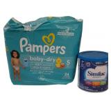 ** NEW| OPEN ** 1 Package Pampers Baby-Dry Size 5   |  **NEW 1 Similac Advance 12.4oz