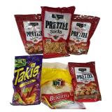 TAKIS FUEGO, Clover Valley Pretzel Stick ,Peanut Butter Filled Pretzels,OLE Large Burrito Flour Tortillas