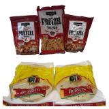 Clover Valley Pretzels (2) Pretzel Bits Peanut Butter Filled ,(1) Pretzel Sticks & (2) Large Burrito Flour Tortillas