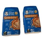 Gerber| (2) 8 oz  Cans -Cereal For Baby Grain & Grow - Oatmeal