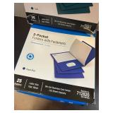 Royal Blue and Teal Two Pocket Folders