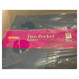 Blue and Green Two-Pocket Folders