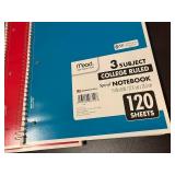 3-Subject College Ruled Notebooks
