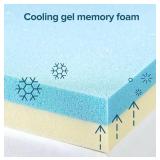 ZINUS 4 Inch Green Tea Cooling Gel Memory Foam Mattress Topper- King