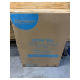 Carlson 38.5 Inch Extra Tall Arched Hands Free Gate, Fits Openings 29-43.5 Inches Wide, Includes Small Pet Door, Black