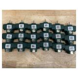 Lot of 6 -  Home Accents Holiday 3-to-1 Outlet Splitters Adapter, Green
