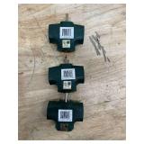 Lot of 6 -  Home Accents Holiday 3-to-1 Outlet Splitters Adapter, Green