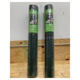 Lot of 2 - Everbilt 3/4in. Mesh 3ft. x 25 ft. Green Plastic Poultry Netting
