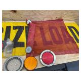 Lot of 22 - Magnetic Oversize Load Signs and Marker Posts