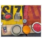 Lot of 22 - Magnetic Oversize Load Signs and Marker Posts