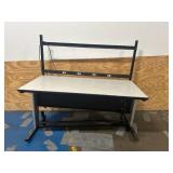 Hydraulic Adjustable Work Table with Power Strip