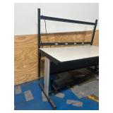 Hydraulic Adjustable Work Table with Power Strip