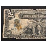 1899 Blue Seal $2 Dollar Silver Certificate