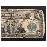 1899 Blue Seal $2 Dollar Silver Certificate