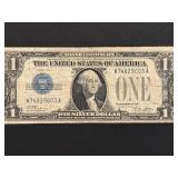 1928 A Blue Seal $1 Dollar Silver Certificate “Funnyback”