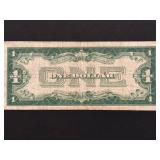 1928 A Blue Seal $1 Dollar Silver Certificate “Funnyback”