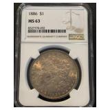 1886 Morgan Dollar NGC MS63