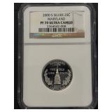 2000-S Maryland Silver Quarter Proof NGC PF70 Ultra Cameo
