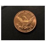1 Ounce .999 Fine Copper Round