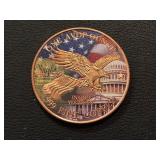 1 Ounce .999 Fine Copper Coin Trump