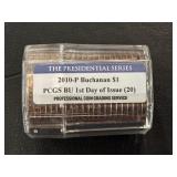 2010-P Buchanan Dollar Coins PCGS BU 1st Day of Issue