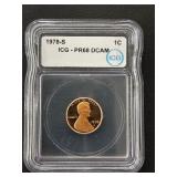 1978-S Lincoln Cent Proof ICG PR68 Deep Cameo