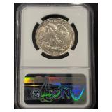 1943 Walking Liberty Half Dollar NGC AU Details Cleaned