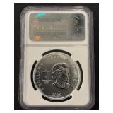 2009 Canada 1 Ounce .999 Fine Silver $5 Dollar Olympic Coin NGC MS69