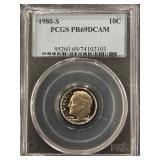 1980-S Roosevelt Dime Proof PCGS PR69 Deep Cameo