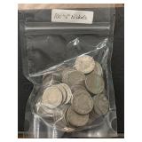 100 Liberty “V” Nickels