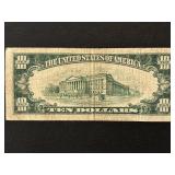 1934 D Green Seal $10 Dollar Federal Reserve Note