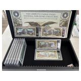 Gold Embossed National Parks $2 Dollar Note Collection