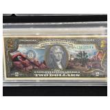 Gold Embossed National Parks $2 Dollar Note Collection