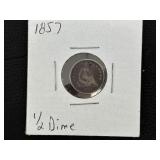 1857 Liberty Seated Half Dime