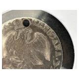 1863 Silver Mexican Coin - Hole in It