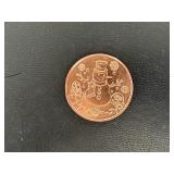 1 Ounce .999 Fine Copper Round