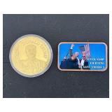 Trump Medallion and Copper Bar