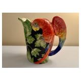 Fitz & Floyd Ceramic Parrot Pitcher