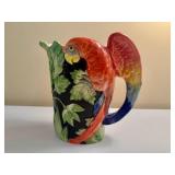 Fitz & Floyd Ceramic Parrot Pitcher