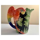 Fitz & Floyd Ceramic Parrot Pitcher