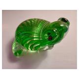 Vintage Art Glass Frog Paperweight
